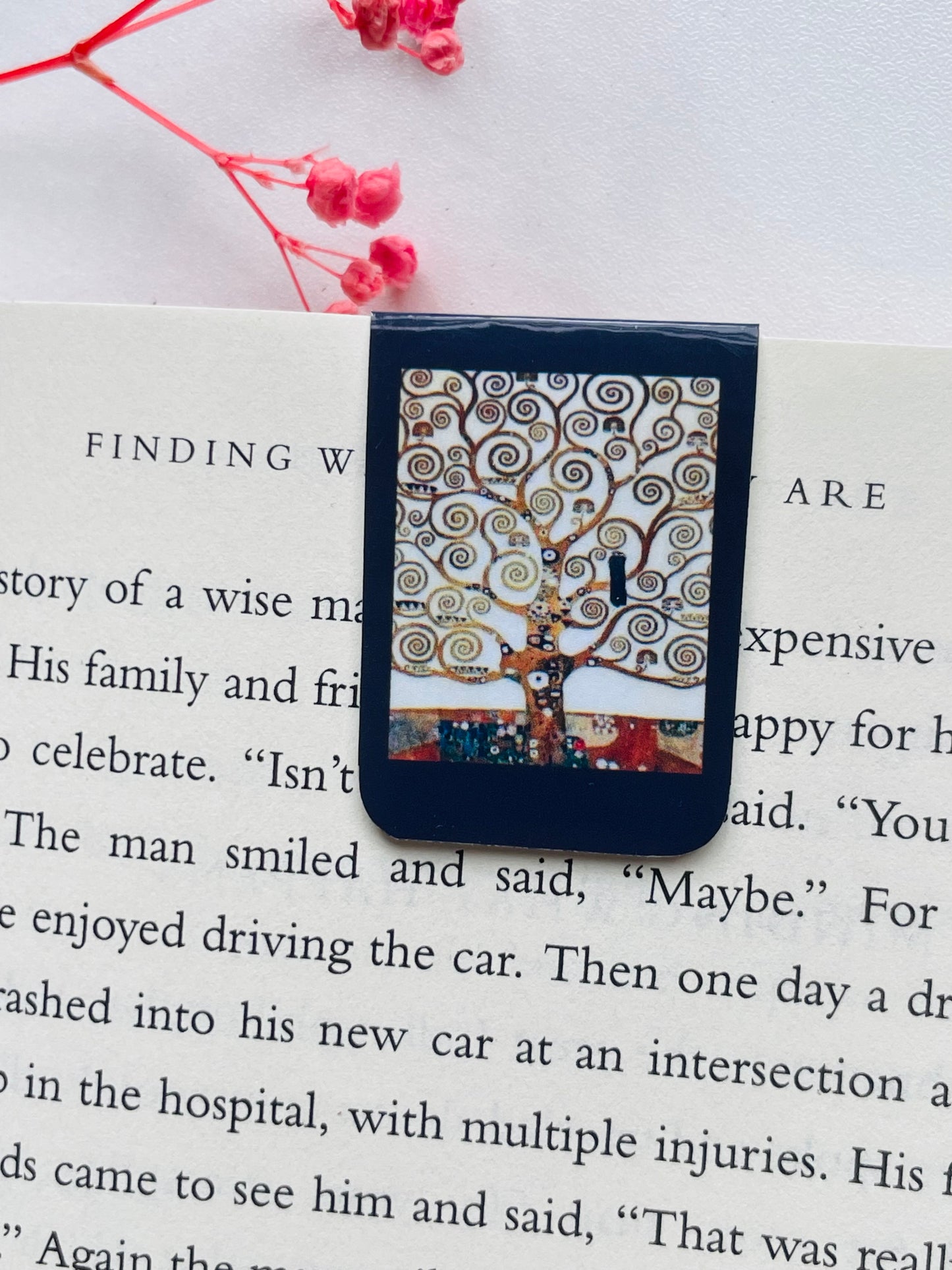 Gustav Klimt Personalized Mini Magnetic Bookmark, Tree of Life Bookmark