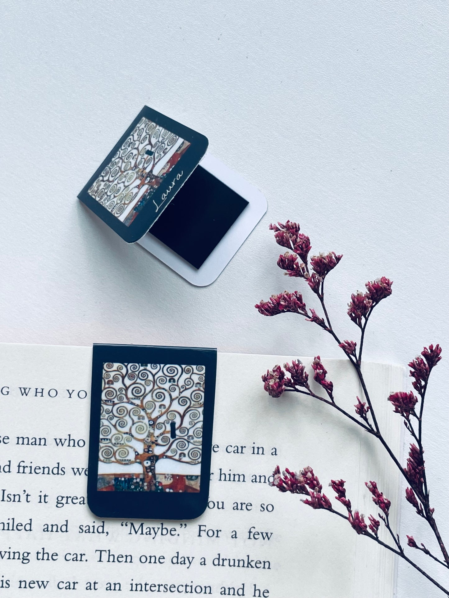 Gustav Klimt Personalized Mini Magnetic Bookmark, Tree of Life Bookmark