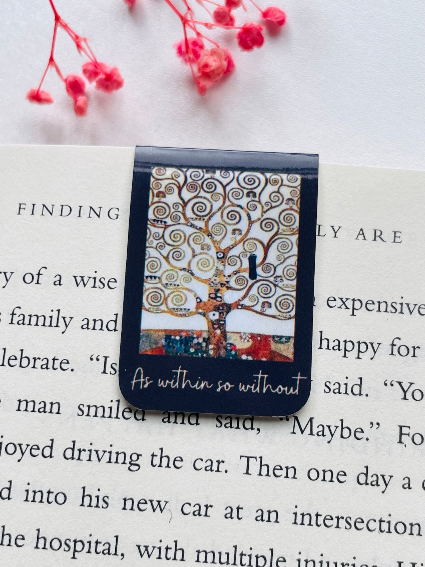 Gustav Klimt Personalized Mini Magnetic Bookmark, Tree of Life Bookmark