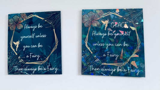 Fairy Whimsical Fridge Magnet, Refrigerator Magnet For Fairy Lovers, Magical Home Décor Holographical Personalized Gift