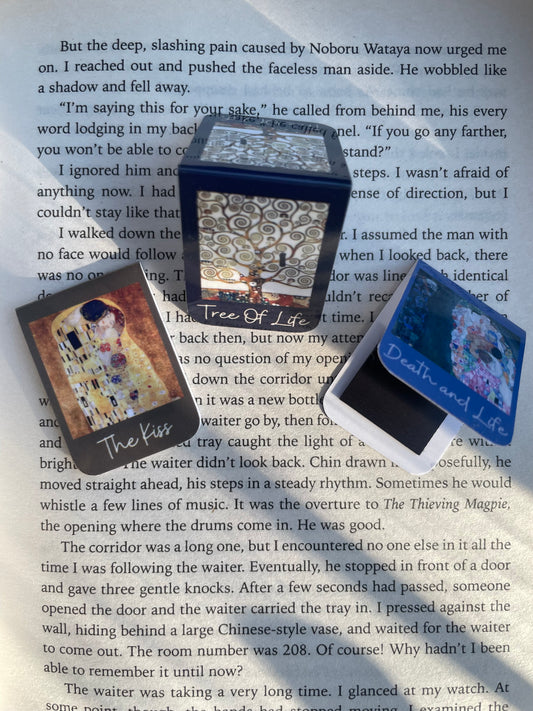 Gustav Klimt 3 Mini Magnetic Bookmarks – Art Lover Gift Set