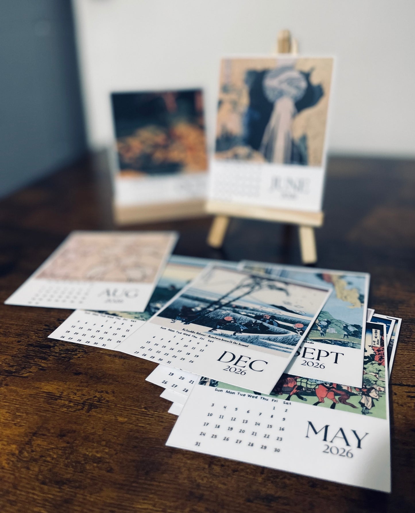Katsushika Hokusai 2026 Desk Calendar with Stand (Japanese  Famous Art Calendar)