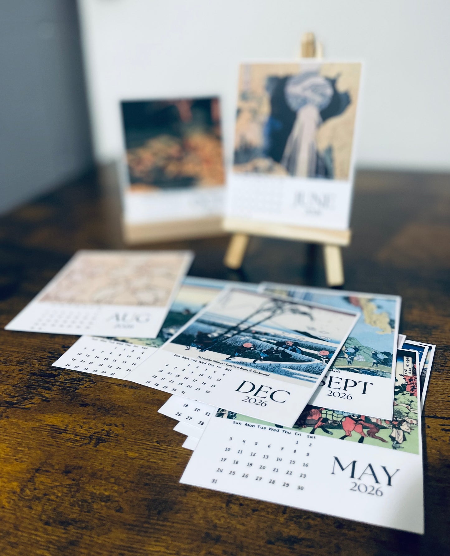 Katsushika Hokusai 2026 Desk Calendar with Stand (Japanese  Famous Art Calendar)
