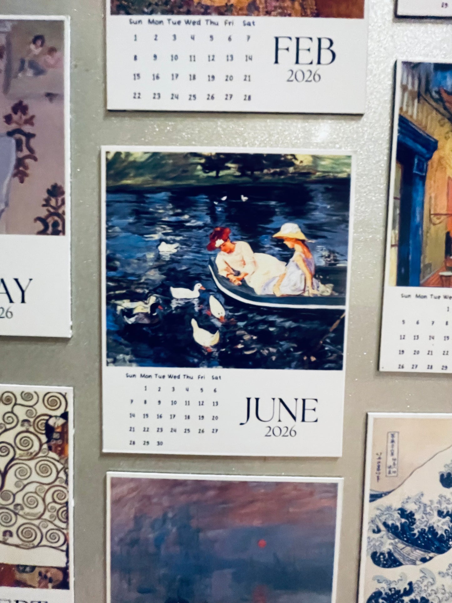 2026 Art Lovers Fridge Magnet Calendar – Famous Masterpieces for Your Refrigerator